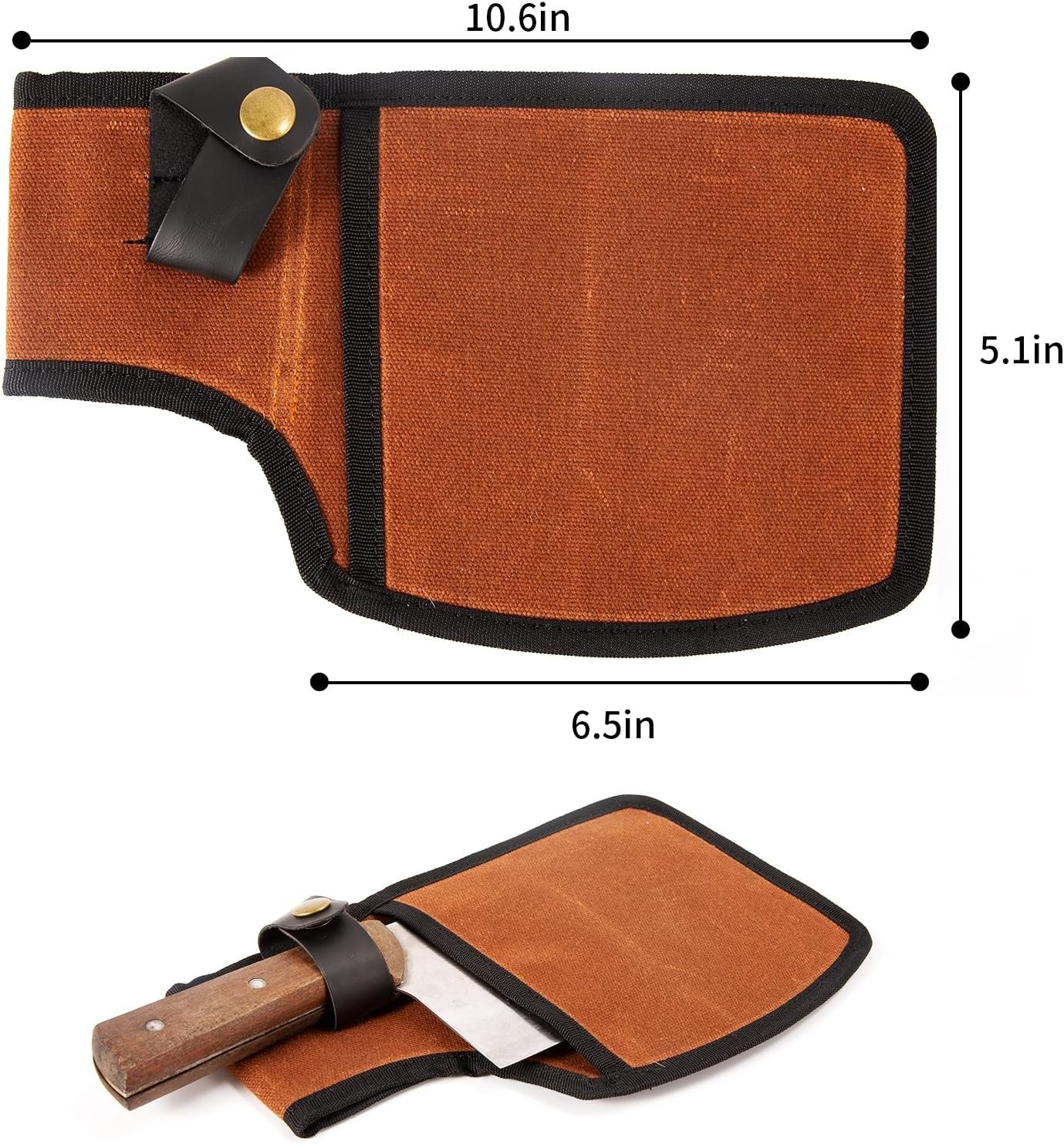 Cleaver Sheath,Universal Wide Knife Protectors,Durable Butcher Chef Knife Edge Guards,Heavy Duty Cleaver Covers Cleavers Sleeve Holds Your Meat Cleavers Up To 10”Long And 5”Width (Coffee) - Image 2