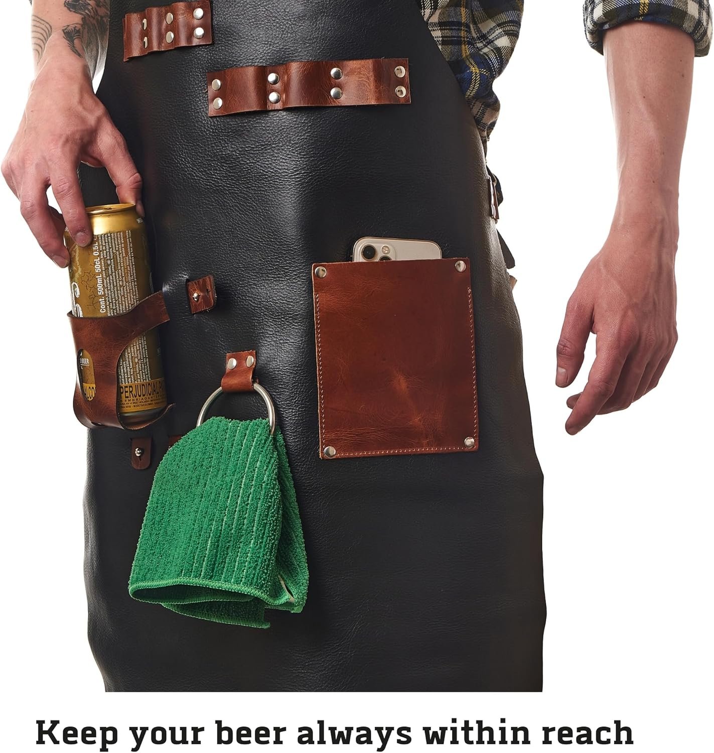 Leather Apron for Men: Grill, BBQ, Pitmaster, Chef, Bartender - Handcrafted Leather Apron – Durable and Stylish - Image 6