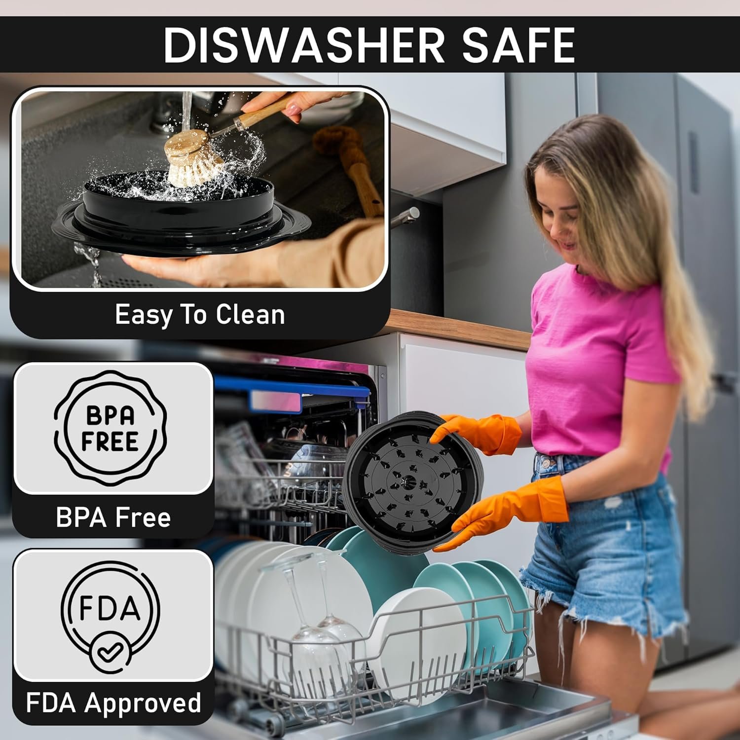 Chicken Shredder Tool Twist – Large Chicken Breast Shredder & Grinder with Meat Tenderizer & Cleaning Brush – BPA-Free, Ergonomic Design for Shredded Chicken, Pulled Pork, Beef & More - Image 5