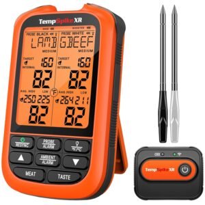 TempSpike 2000FT Wireless Meat Thermometer Digital with 2 Ultra-Thin Meat Probe, Grill Thermometer Wireless for Rotisserie, Smoker, BBQ, Steak Grilling Accessory, Kitchen Cooking Thermometer