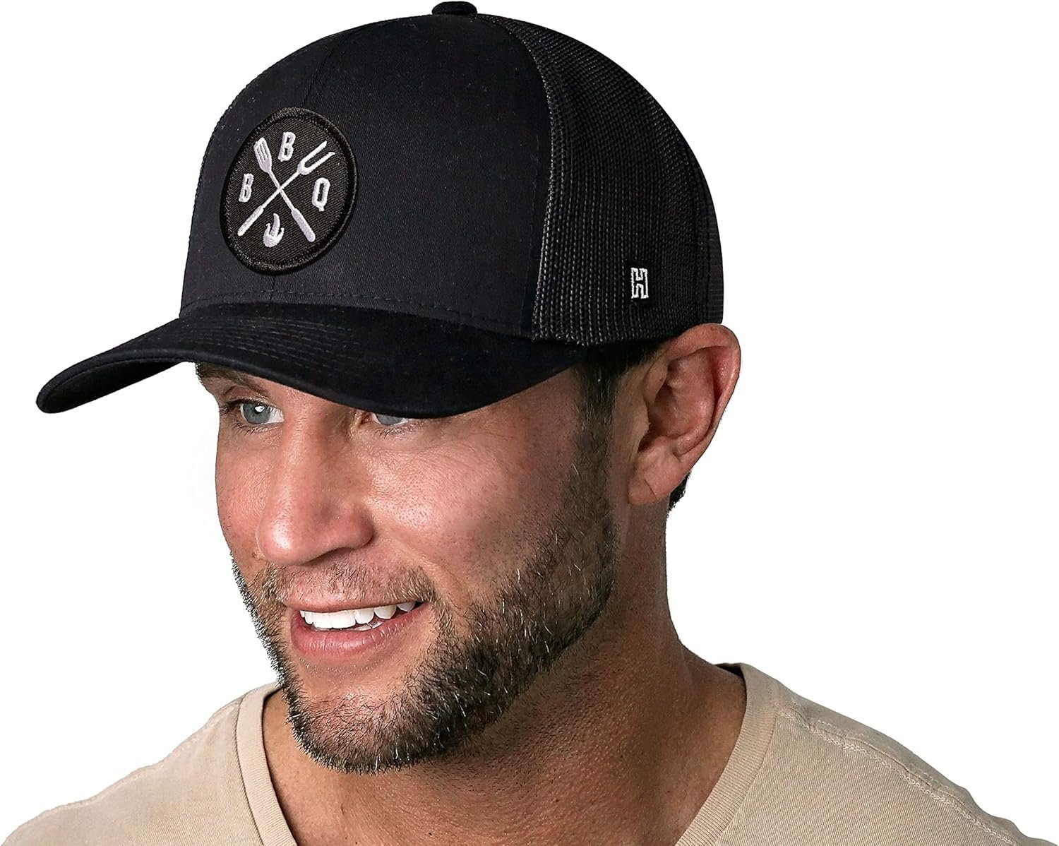 HAKA State City Trucker Hat for Men & Women, Adjustable Baseball Hat, Mesh Snapback, Sturdy Outdoor Black Golf Hat - Image 3