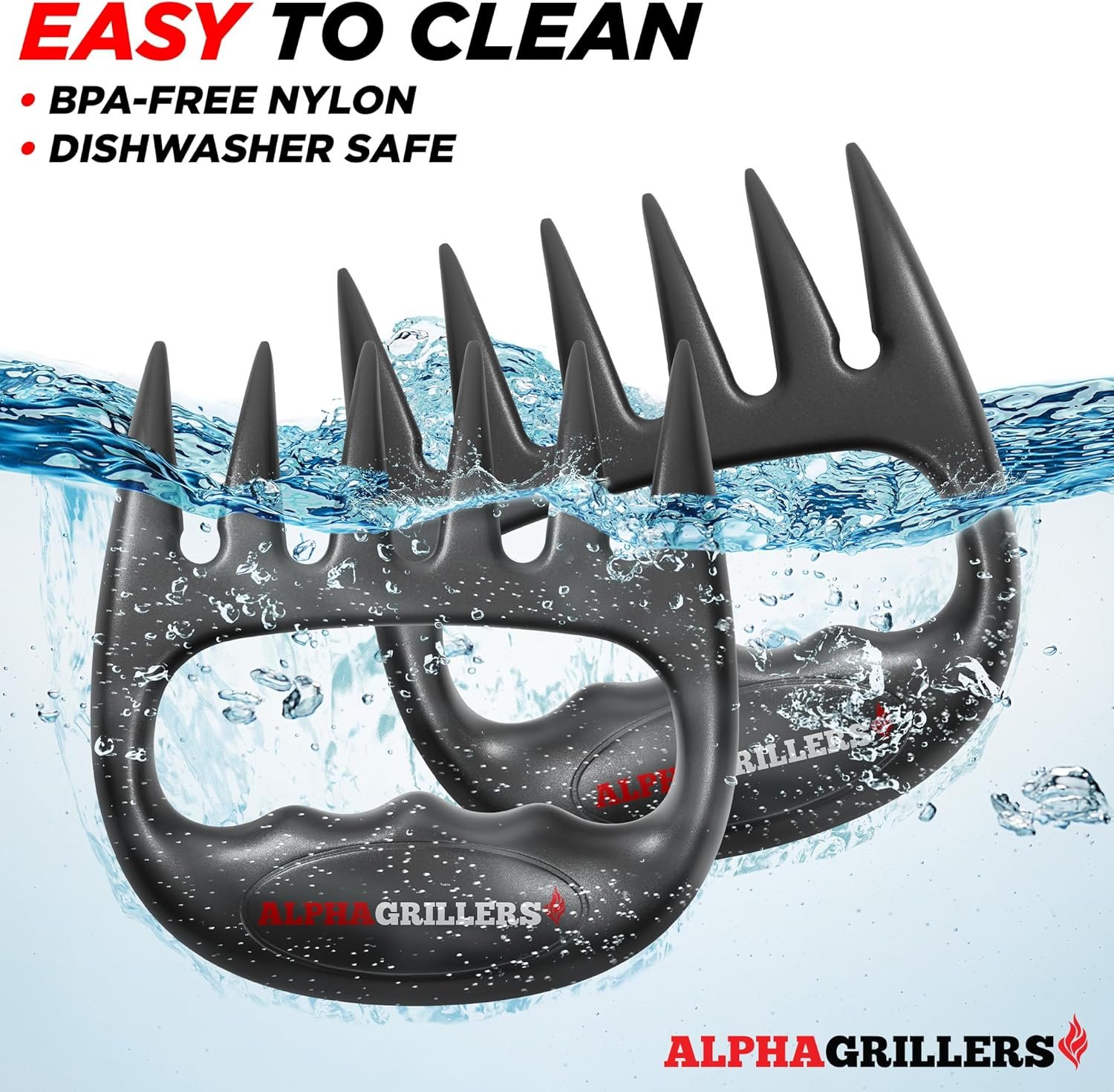 Alpha Grillers Meat Shredder Claws - Grilling Accessories Gifts for Men Dad Him Husband Son Boyfriend Birthday - BBQ Accessories Grill Puller for Cooking Shredding Barbecue Smoker Pulled Pork Chicken - Image 5