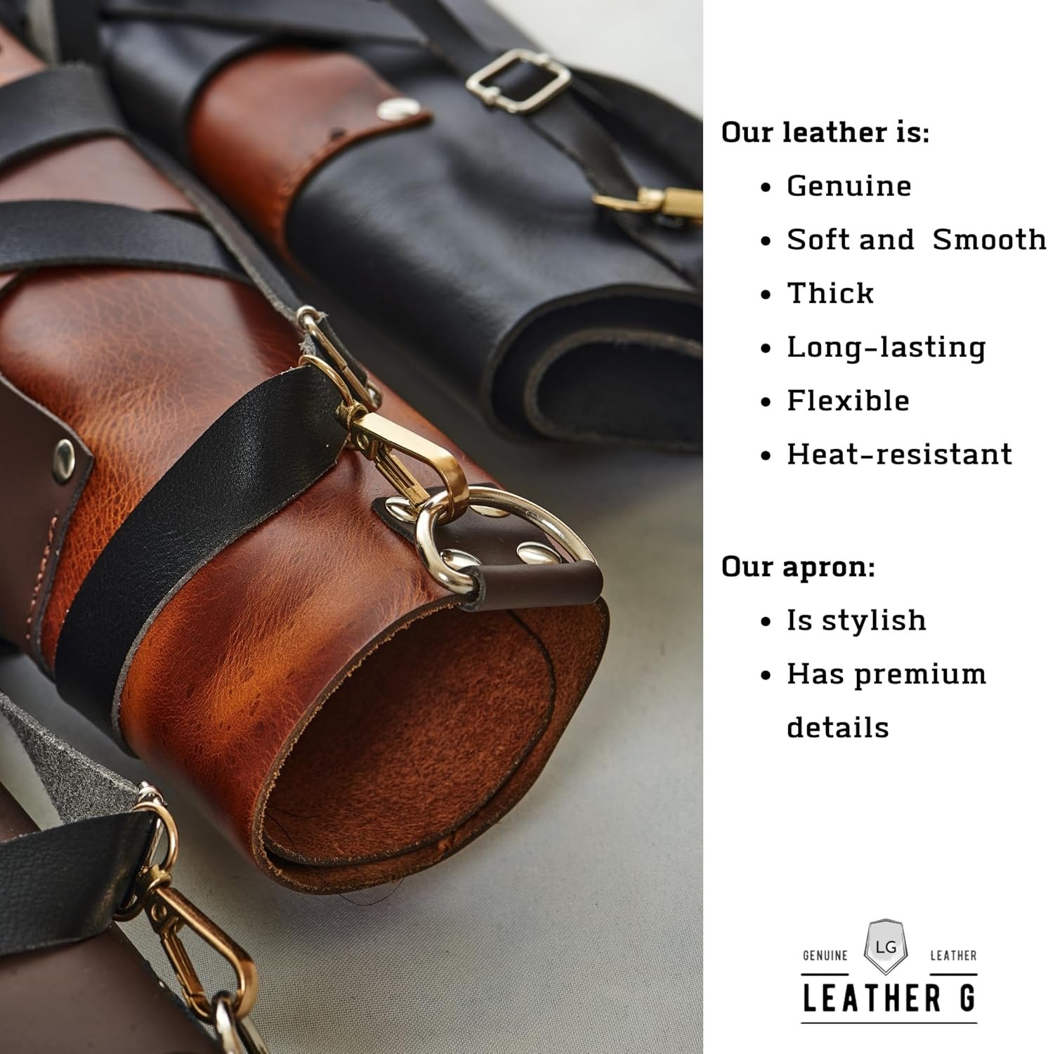 Leather Apron for Men: Grill, BBQ, Pitmaster, Chef, Bartender - Handcrafted Leather Apron – Durable and Stylish - Image 9