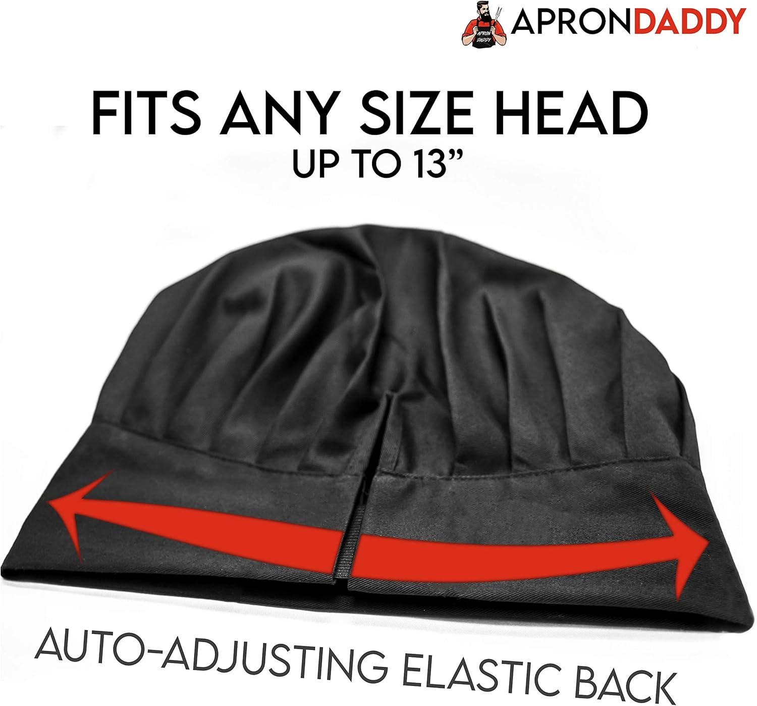 Chef Hat for Men - The Grillfather - Adjustable Funny Kitchen Cooking Hat for Dad Black - Image 2