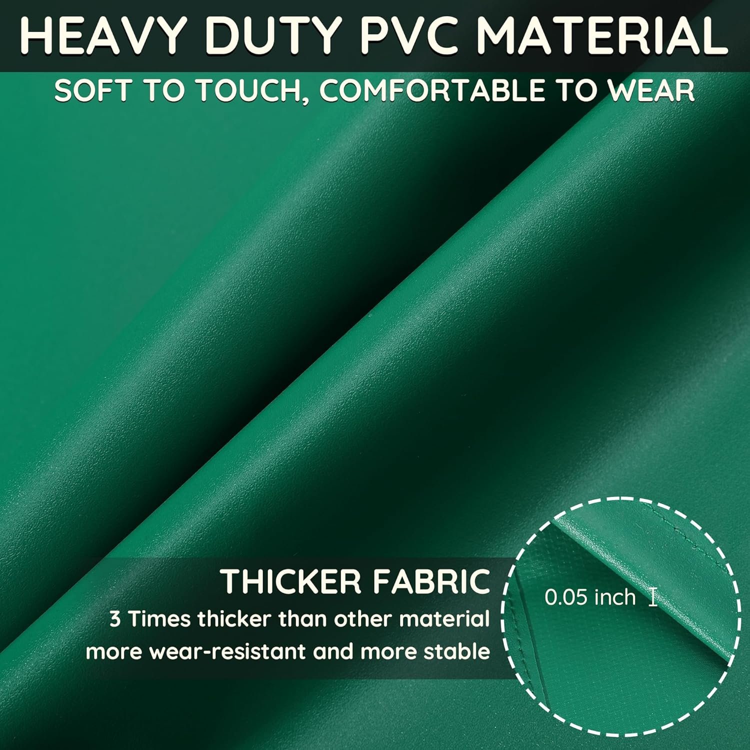 Thicker Rubber Apron, Extra Long Adjustable Apron, Heavy Duty Oil&Chemical Resistant Waterproof Work Aprons - Image 2