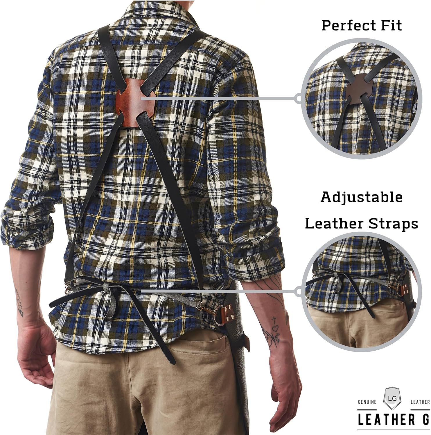 Leather Apron for Men: Grill, BBQ, Pitmaster, Chef, Bartender - Handcrafted Leather Apron – Durable and Stylish - Image 3