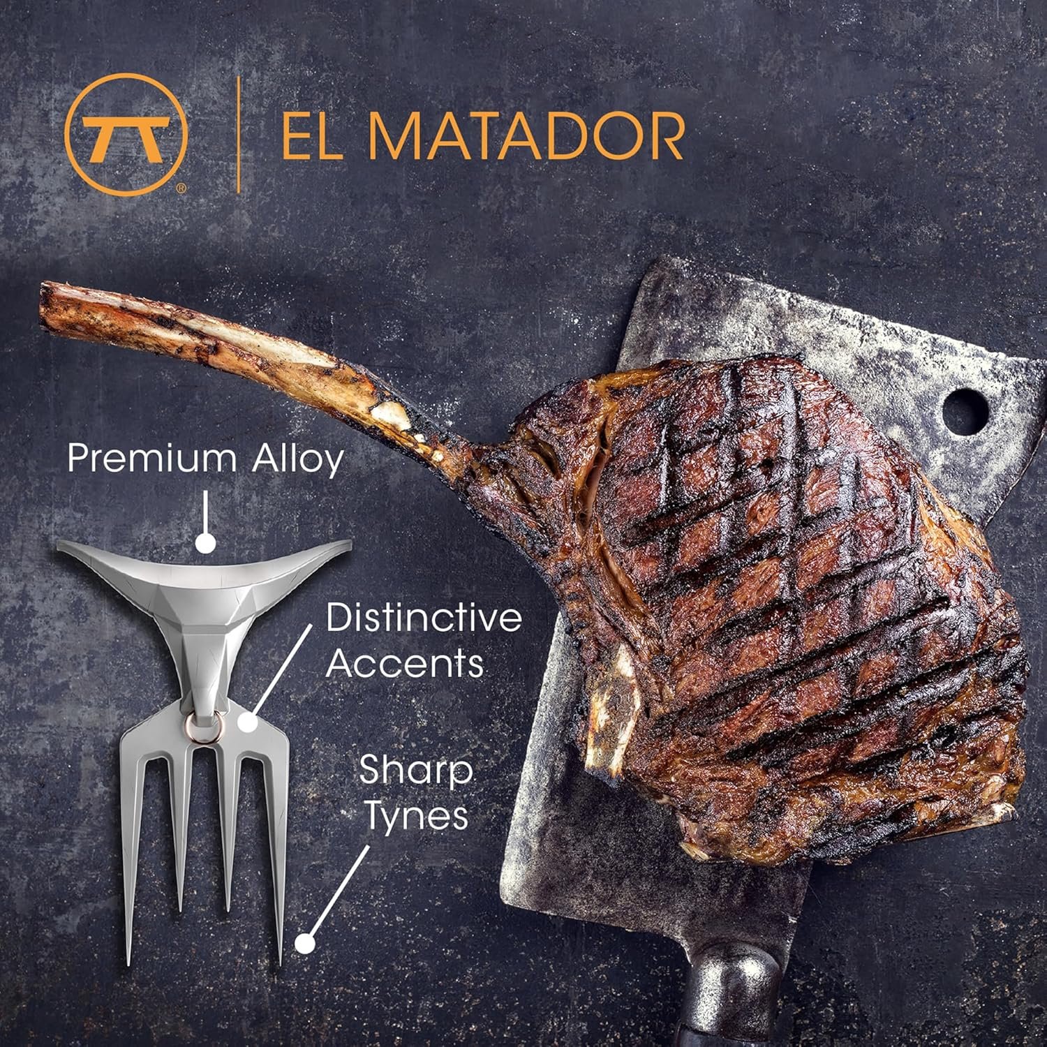 Outset El Matador Meat Fork For Slicing, Carving, and Serving - Image 6