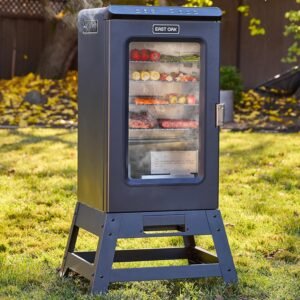 EAST OAK Ridgewood Pro 30″ Electric Smoker | Built-in Meat Probe & Elevated Stand for Outdoors | Up to 6× Longer Smokes, Adjustable Side Chip Loader | Smoke More with 725 sq in Cooking Area