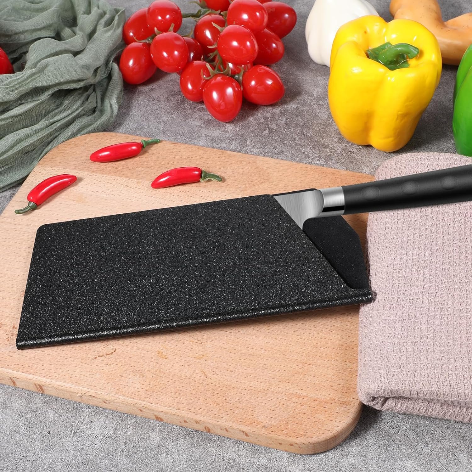 Cleaver Edge Guard 7.5” X 3.5” Abs Cleaver Cover Wide Knife Protector Sleeve for Chinese Kitchen Knifes, Durable Felt Lined Knifes Protector Sleeves - Image 5