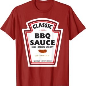 Classic BBQ Sauce Bottle Label Funny Halloween Costume T-Shirt