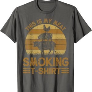 Funny This Is My Meat Smoking T-Shirt Men’s BBQ Barbeque Dad T-Shirt
