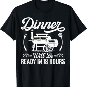 Funny BBQ Men Smoking Meat Smoker Grilling Barbecue Dad T-Shirt