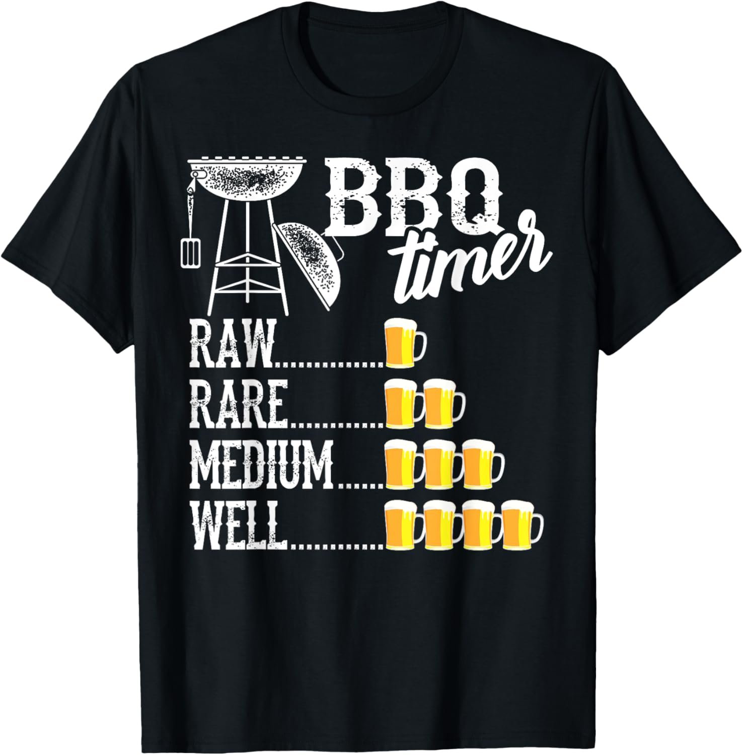 Funny BBQ Art For Men Women Grilling Meat Smoking Barbecue T-Shirt