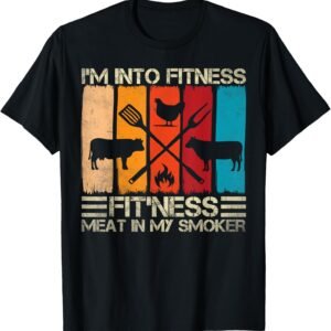 Funny BBQ Fitness Meat Smoker and BBQ lovers T-Shirt