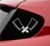 Slap-Art Butcher Knives Cleaver Vinyl Decal Sticker (White)
