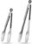 TACGEA Stainless Steel Kitchen Tongs, Silicone Non-slip Grip, Locking Grilling Food Tongs Set of 2, 9-inch & 12-inch