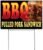 Generic 4 Less Co 18×12 Inch BBQ PULLED PORK SANDWICH Lawn Yard Sign with Stake kb1s, Small, Black