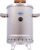 Universal (6-pound) Stainless Steel (Small) Charcoal Barrel Smoker with Thermometer & Airlock system – 16.5″x 21.18″ x ⌀11.81″, 2 in 1 Vertical Smoker – Grill and Smoker, 6-serving Slow Cooking Smoker