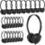 Wholesale Bulk Headphones for Classroom 25 Pack, School Headphones for Kids, Students, Libraries, Laboratories,Testing Centers, Museums etc (PU102,25 Black)