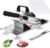 Manual Frozen Meat Slicer,Stainless Steel Meat Slicing Machine,Meat Cutter for Home and Commercial Use,Meat Cleavers Beef Mutton Roll,Adjustable Thickness,Includes Spare Cutter, 10 Bags