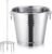 Havawish 4 Inch Stainless Steel Pork Puller Silver Meat Fork Meat Shredder with 5L/ 5.28qt Stainless Steel Bucket Drill Attachment Chicken Shredder with Standard Hand Drill for Beef Masher Tamale Meat