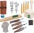 Wood Carving Kit Deluxe-Whittling Knife with PU Storage Bag,4 Wood Carving Knives 4 Detail Knives 6 Blocks, Woodworking Widdle Gift for Beginners Kids Adults Hobby