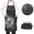 3 Pcs Dual Waterproof Oilproof Kitchen Chef Aprons with 4 Pockets for Men Women, Adjustable Soft Anti-Tear Cooking Bib Apron for Baking Grilling BBQ Painting Cleaning (Black)