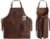 Grill Apron, Protective Clothing Cover for Cooking and Grilling, Kitchen, Heat Resistant, Fantasy Shop, Full Grain Leather, Handmade Cook Accessory, Bourbon Brown