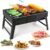 Uten Charcoal Grill, BBQ Grill Folding Portable Lightweight smoker Grill, Barbecue Grill Small desk Tabletop Outdoor Grill for Camping Picnics Garden Beach Party 17”x11.6”x 2.6”