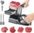 Meat Slicer for Fresh Meat with SteadyGrip, Thickness Adjustable 2 or 4 mm, 17 IN 1 Stainless Steel Cleaver Kitchen Knife, Manual Meat Cutter for Beef Pork Salmon, Not for Frozen Deil Meat (Grey)
