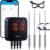Govee Wireless Meat Thermometer with 4 Probe, Smart WiFi Meat Thermometer with Unlimited Range App Notification Alert, Digital Rechargeable Bluetooth Food Thermometer for Smoker BBQ Grill Oven Kitchen