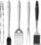 Premium Heavy Duty BBQ Grill Tools Set – Stainless Steel Spatula, Fork, Brush, Scraper & Tongs – Ideal Grilling Accessories & Gifts for Men and Women