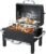 Portable Charcoal Grill with Warming Rack, Tabletop Charcoal Grill, Small BBQ Grill with Thermometer(100-800°F), Outdoor Charcoal Smoker for Camping, Picnic, Hiking, Beach and Travel