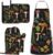 Mushroom Oven Mitts and Pot Holders Sets with Apron 5Pcs Heat Resistant Mushrooms Kitchen Mitten Gloves and Non-Slip Potholders Apron Sets Oven Gloves Hot Holders for Baking Cooking BBQ