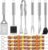 Heavy Duty BBQ Grill Accessories Kit Gifts for Men Dad,11PCS Stainless Steel Grill Tools Set for Outdoor,Grill Utensils Set with Carrying Bag,Professional Grill Accessories Set for Camping,Backyard