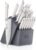 Cangshan OLYMPUS Series 17-Piece Knife Block Set, German Steel, Gray Wood Block (White)
