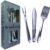 Extra Long Heavy Duty BBQ Grill Tools Set – 3 Piece Stainless Steel Utensils Set Includes Spatula Fork & Tongs – Barbecue Grilling Accessories – Outdoor Grilling kit in Gift Box Packaging