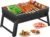 Portable Charcoal BBQ Grill – Folding Smoker, Perfect for Camping, Picnics, Garden & Beach Parties, Black