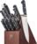 HENCKELS Classic Razor-Sharp 16-Piece Knife Block Set, Chef Knife, Bread Knife, Carving Fork and Knife, German Engineered Informed by 100+ Years of Mastery, Dark Brown Block