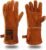 QeeLink Welding Gloves – Heat Resistant Leather and Fireproof Stitching for Fireplace Fire Pit Wood Stove BBQ Gardening Gear