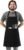 TOSHE Kitchen Apron Waterdrop Resistant Cotton Apron with adjustable Aprons for Women with Pockets 10 Color option Cooking Black Apron (Black)