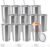 12 Pack Insulated Coffee Tumbler Stainless Steel Double Wall Vacuum Travel Tumbler Cup with Lid and Straw for DIY Gift, Silver 20oz