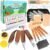 Wood Carving Kit, 44Pcs Wood Carving Tools with 4 Style Templates & 12 Color Paint Set & Bee Wax, Wood Whittling Knives Set 4pcs Whittling Knives & 5pcs Detail Knives for Beginners and Hobbyists