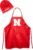 Pro Specialties Group NCAA Nebraska Cornhuskers Mens Chef Hat & Apron, Full Color Team Logo, One Size