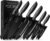 Home Hero Kitchen Knife Set with Sheath Covers – High Carbon Stainless Steel Kitchen Knives with Ergonomic Handles & Ceramic Coating, Nonstick Ceramic Knife Set with Chef Knife (12 Pcs – Black)