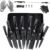 FULLHI Premium Japanese Knife Set, 14pcs German Stainless Steel Kitchen Knives