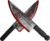 Watayo 2 Pcs Halloween Knife Prop- Realistic Halloween Butcher Fake Knife- Scary Plastic Slasher Cleaver Knife Props for Halloween Haunted House Costume Accessories