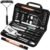 31pcs BBQ Grill Accessories Set for Men Dad, Heavy Duty Grilling Tools Gifts for Fathers Day, Stainless Steel BBQ Utensils Kit with Mats, Grill Brush in Carrying Bag Black