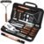 31pcs BBQ Grill Accessories Set for Men Dad, Heavy Duty Grilling Tools Gifts for Fathers Day, Stainless Steel BBQ Utensils Kit with Mats, Grill Brush in Carrying Bag Brown