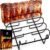 MOUNTAIN GRILLERS BBQ Rib Racks for Smoking, Gas Smoker or Charcoal Grill, Sturdy & Non Stick Standing for gas grill, bbq grill, Holds Up to 5 Baby Back Ribs, Grilling & Barbecue Gifts for Men Black